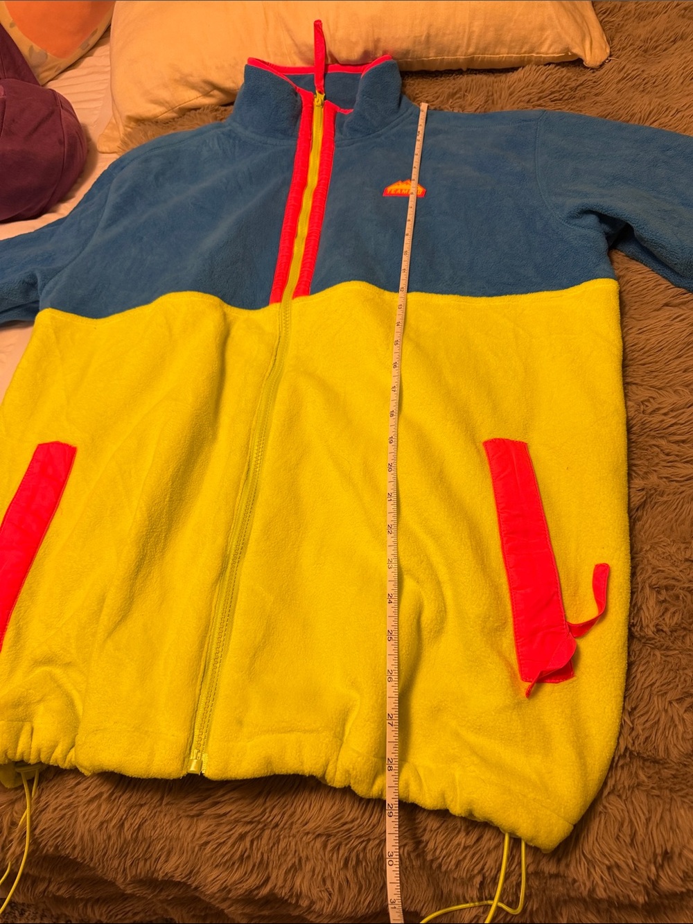 Teamltd colorblock full zip polar fleece jacket with high collar - Picture 7 of 11